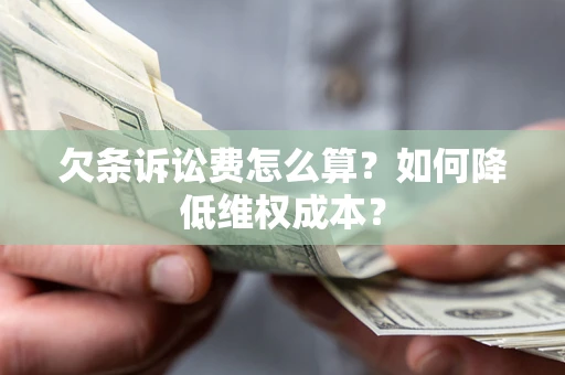 北京欠条诉讼费怎么算？如何降低维权成本？