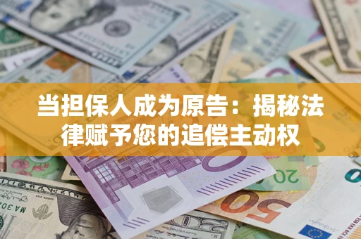 北京当担保人成为原告：揭秘法律赋予您的追偿主动权