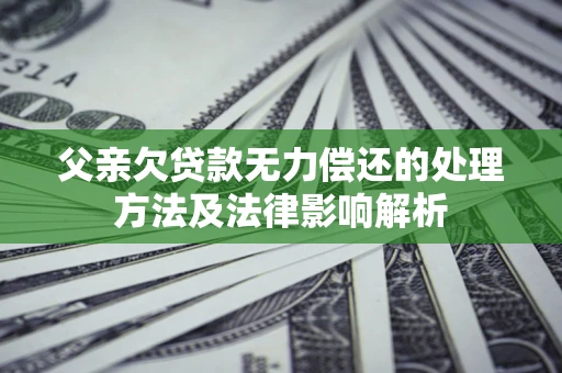 北京父亲欠贷款无力偿还的处理方法及法律影响解析